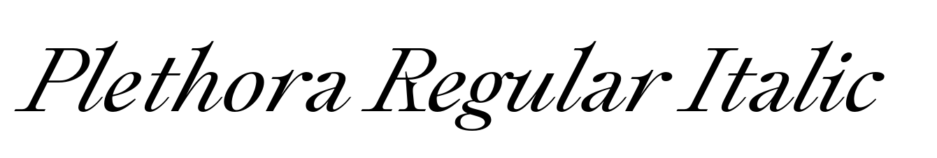Plethora Regular Italic